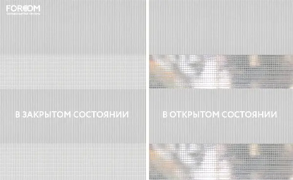 Рулонные шторы день-ночь на проём Бейсик Светло-Серый