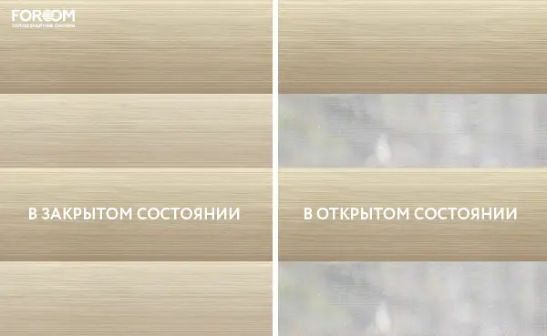 Рулонные шторы день-ночь на проём Либра Бежевый