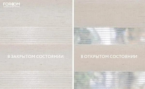 Рулонные шторы день-ночь на проём Линен 01