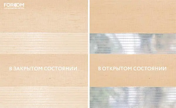 Рулонные шторы день-ночь на проём Линен 02