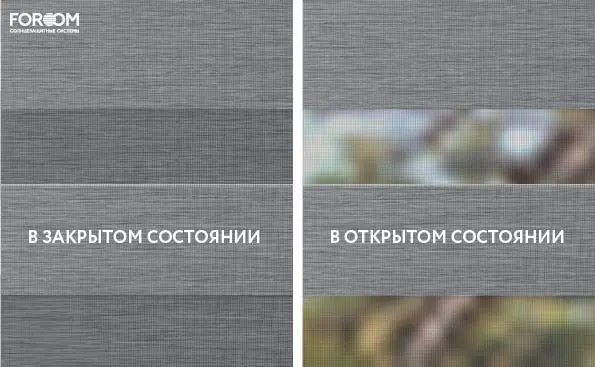 Рулонные шторы день-ночь на проём Меландж Серый