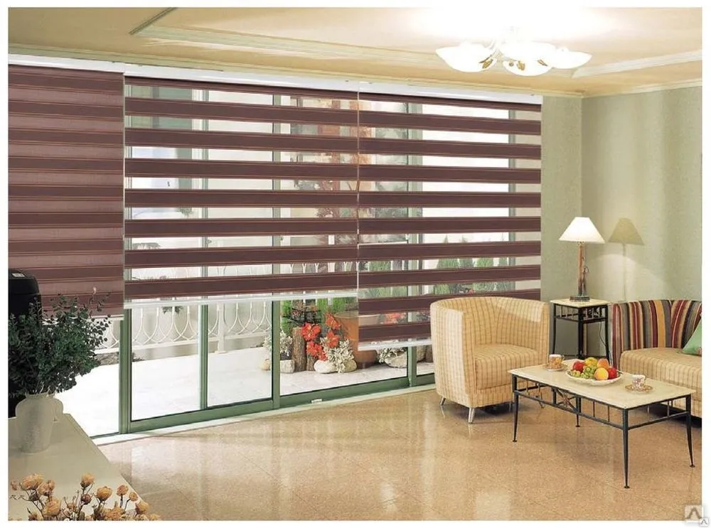 Рулонные шторы день-ночь на проём Элегант Белый