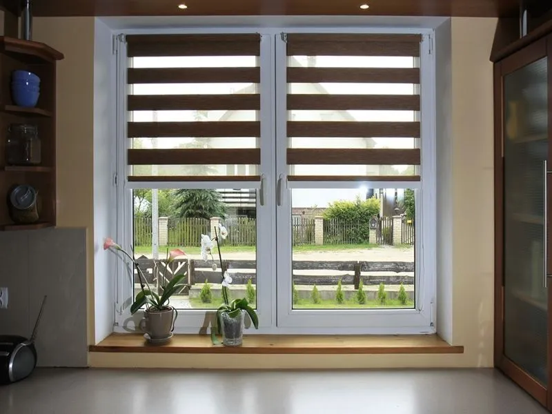 Рулонные шторы день-ночь Даллин Кремовый